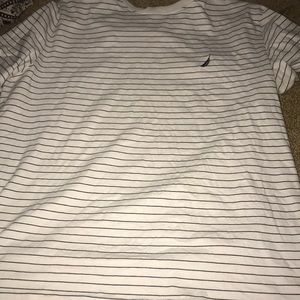 Nautica black and white striped t-shirt